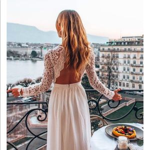 Lulus awaken my love long sleeve white dress
